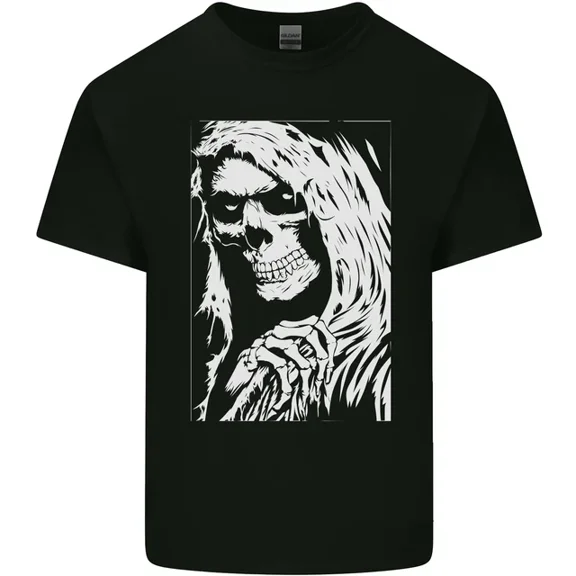 Kiraa Tee With The Grim Reaper Death Skull Biker Heavy Metal Mens Womens S-5Xl T-Shirt