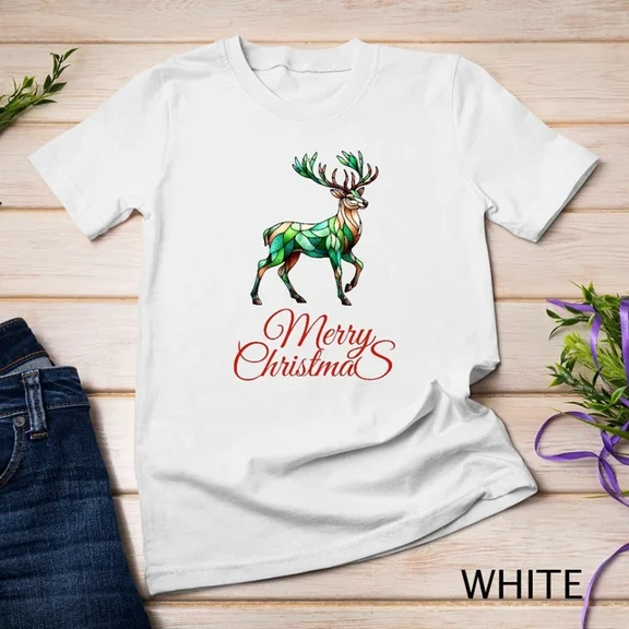 Kiraa Tee With Trendy Holiday Fashion Reindeer Graphic Funny Christmas Shirt Unisex S-5Xl T-Shirt Birthday Gifts; For Men & Women