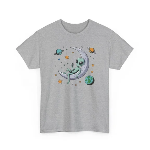 Kiraa Tee With Ufo Sci-Fi T-Shirt S-5Xl | Alien Graphic Tee | Cosmic Space Gift Shirt Birthday Gifts; For Men & Women