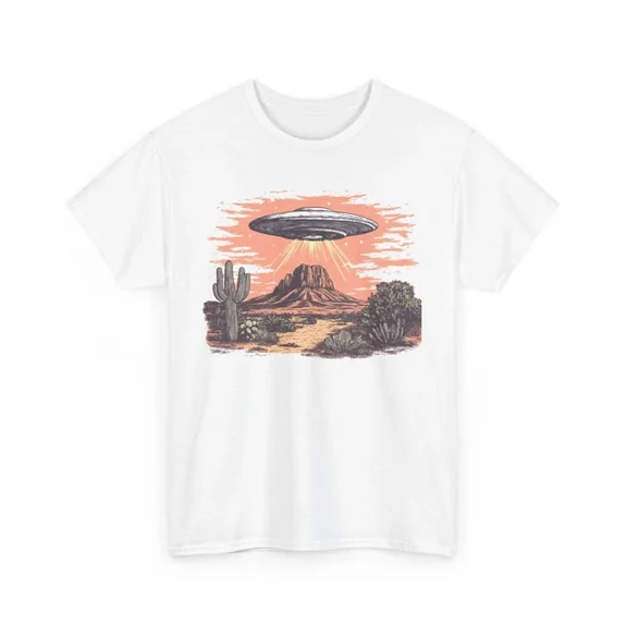 Kiraa Tee With Ufo Sci-Fi T-Shirt S-5Xl | Alien Graphic Tee | Cosmic Space Gift Shirt Birthday Gifts; For Men & Women