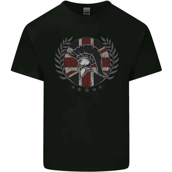 Kiraa Tee With Union Jack Bodybuilding Gym Training Spartan Mens Womens Light Cotton T-Shirt