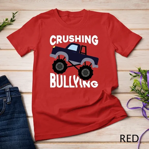 Kiraa Tee With Unity Day Orange Kids 2024 Anti Bullying Monster Truck Boys Unisex S-5Xl T-Shirt