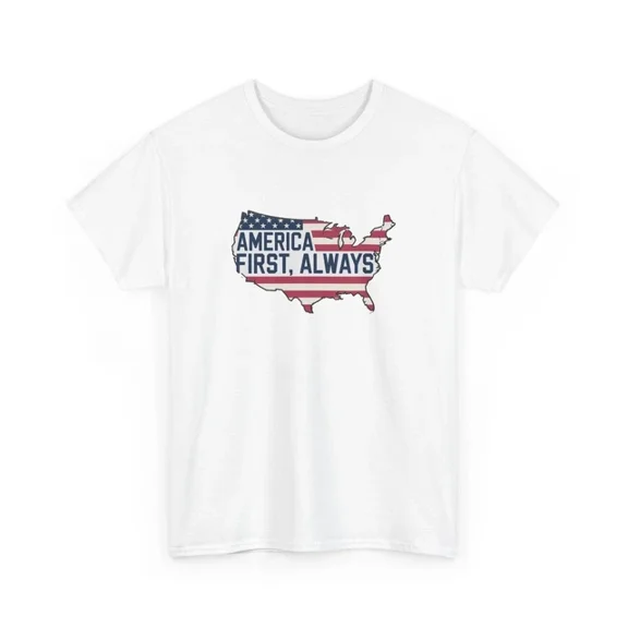 Kiraa Tee With Usa Flag Tee | Classic & Stylish Patriotic T-Shirt S-5Xl | America First Always Shirt Birthday Gifts; For Men & Women