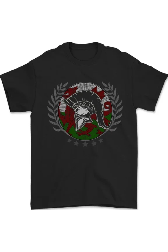Tee With Welsh Bodybuilding Flag Gym Training Wales Mens Womens S-5Xl T-Shirt