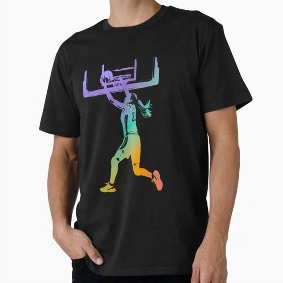 Kiraa Tee With Woman Basketball Player T-Shirt S-5Xl
