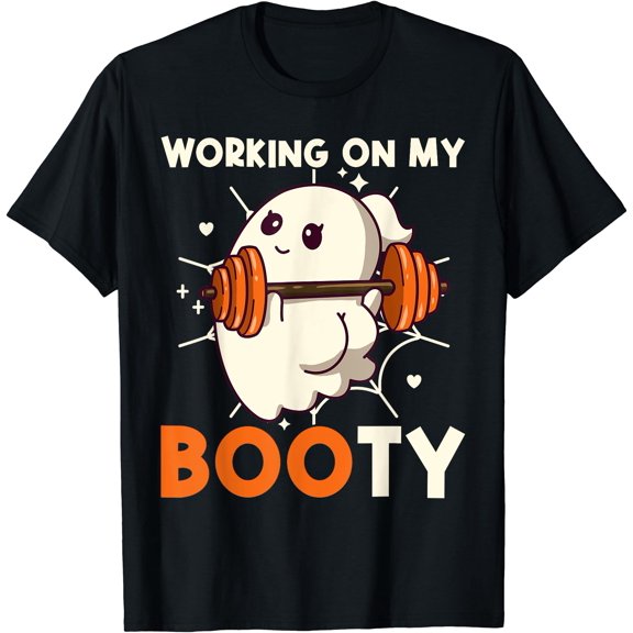 Kiraa Tee With Working On My Ghost Boo Gym Lover Halowen Funny Unisex S-5Xl T-Shirt