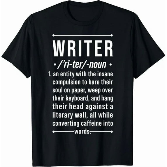 Kiraa Tee With Writer Noun Definition Book Author Novelist Poet Gift Unisex T-Shirt