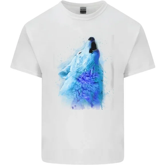 Kiraa Watercolour Wolf Mens Womens T-Shirt
