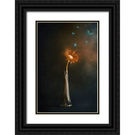Kiral, Cicek 17x24 Black Ornate Wood Framed with Double Matting Museum Art Print Titled - Peaceful Moments