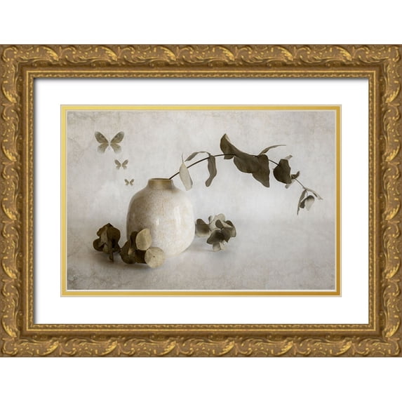 Kiral, Cicek 18x13 Gold Ornate Wood Framed with Double Matting Museum Art Print Titled - Calm Days