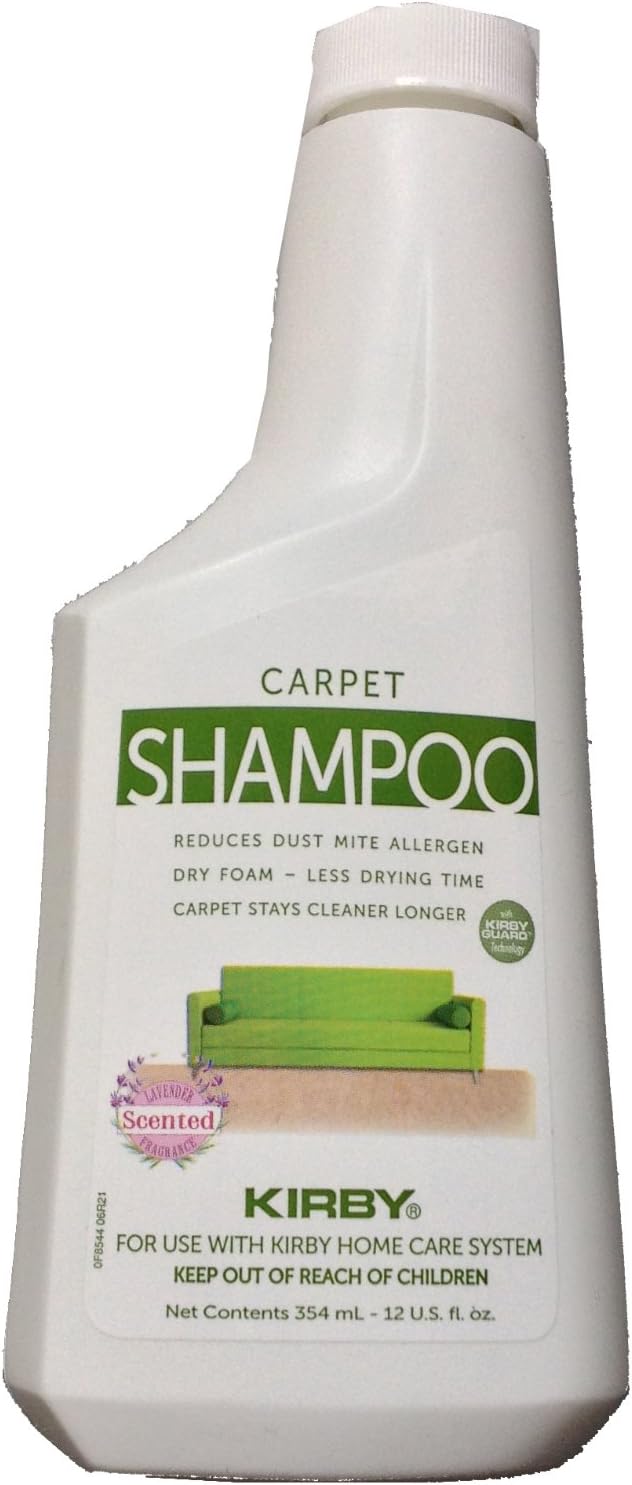 Kirby 252602S Allergen Control Formula Foaming Carpet Shampoo, 12 Oz