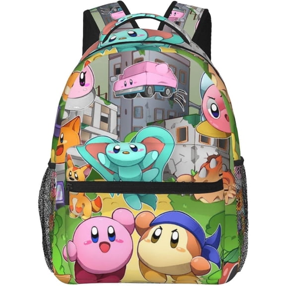 Kirby And The Forgotten Land Game Backpack Shoulders Laptop Daypack Student Bag Satchel Bookbag Unisex Travel Bag Rucksack Knapsack,Style-1