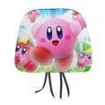 thumbnail image 1 of Kirby Animal Cartoon Car Headrest Cover Decor Vehicles Seat Pillow Cover Protector Accessories Auto Front/Rear Seats Head Rest Cover Universal Fit Most Cars Sedan SUV Van, 1 of 7