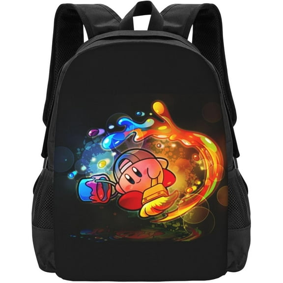 Kirby Backpack,3d Print Laptop Backpack Lightweight Casual Daypack Bookbag 16.5 In,Style-1