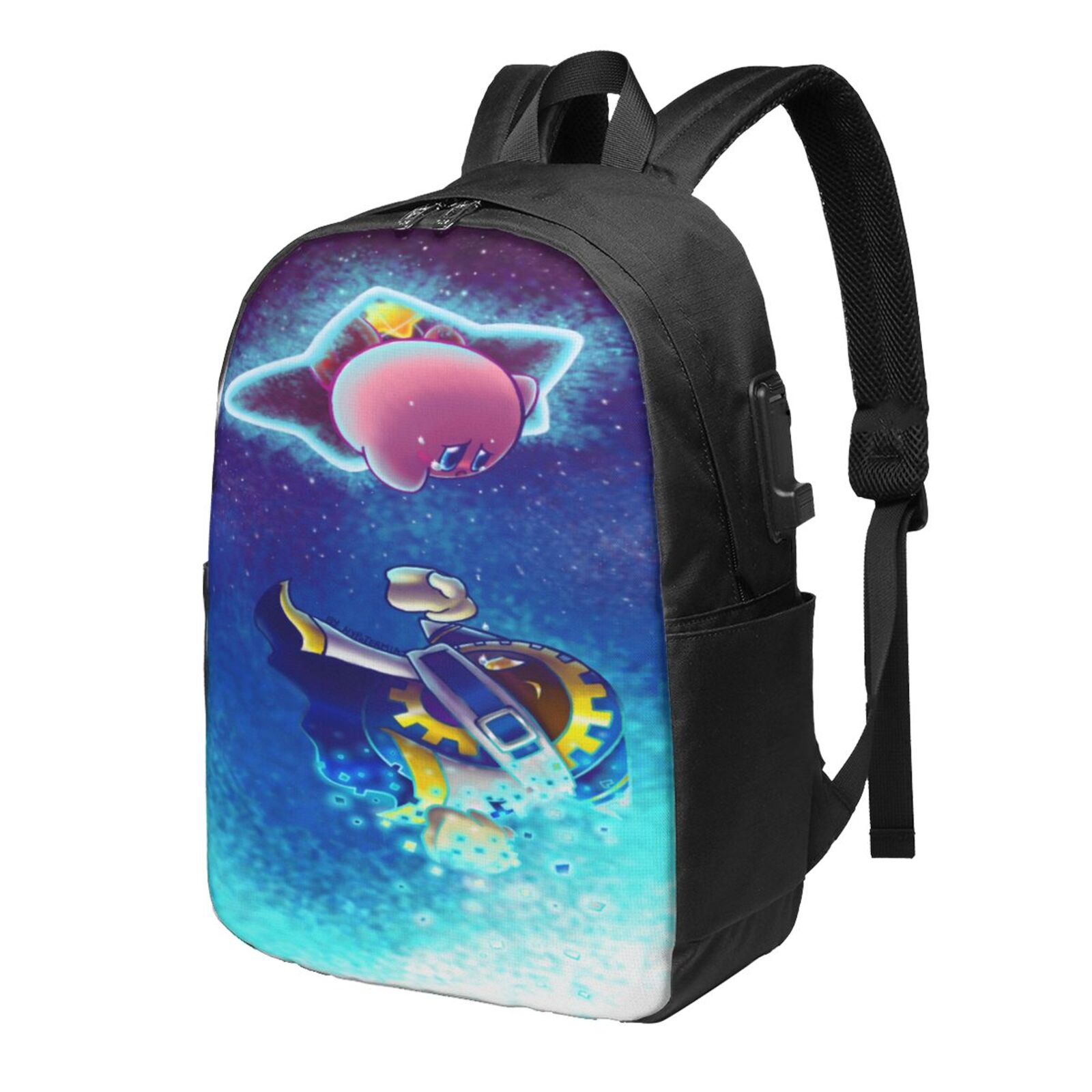 Corbie Computer Backpack Kirby Backpack with USB Charging Port Daypack Laptop Backpack Camping ...