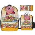thumbnail image 1 of Kirby Backpacks 3 Piece Set Bookbag with Lunch Bag And Pencil Case, 1 of 8