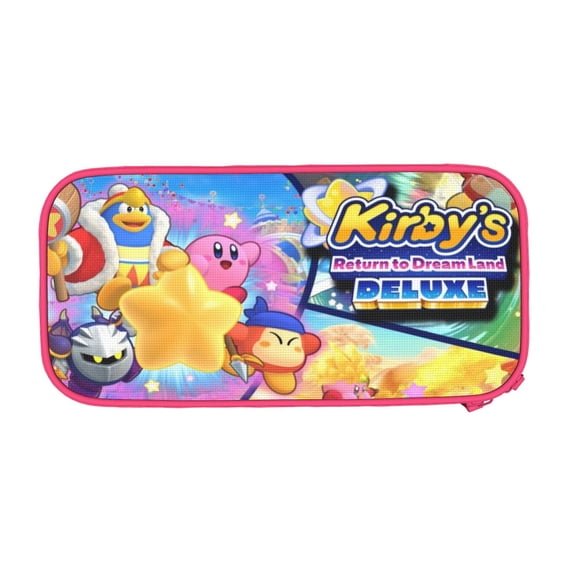 Kirby Big Capacity Pencil Case, Aesthetic Pen Pouch Storage Bag, Office Supplies Organizer, Pen Cases Pencil Bag with Multiple Compartments
