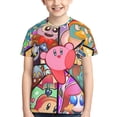 thumbnail image 1 of Kirby Boys Girls 3d Graphic Printed T-Shirt Crewneck Short Sleeve Tees, 1 of 6