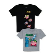 Kirby Boys Graphic Print T-Shirt, 2-Pack, Sizes XS-2XL