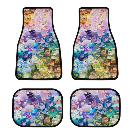 Kirby Car Mat Universal Fit 4-Piece Set Car Floor Mats Vehicle Floor Protection Rugs Car Rug Carpet