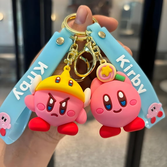 Kirby Cartoon Modeling Keychain Ring Handbag Bag Pendant Couples Keychains Set Anime Key Chain