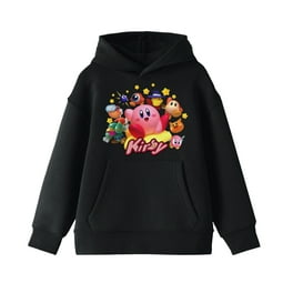 Nintendo s Kirby Logo Character Boys Black Hoodie Sweatshirt XL Ideal Kids Gift Kirby Merchandise Walmart
