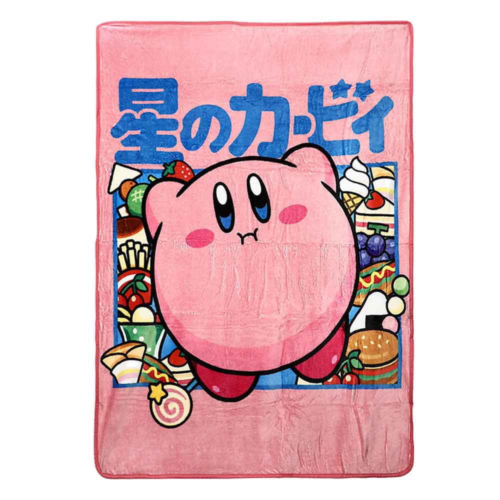 Nintendo Kirby Classic Fleece Throw Blanket with Japanese Text