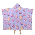 thumbnail image 1 of Kirby Character Pattern Hooded Blanket Soft Warm Cloak Wearable Blanket Hoodie For Kids Adult Cozy Flannel Fleece Bedding Throw Hooded Blanket, 1 of 7