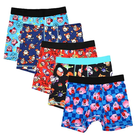 Kirby Character Print Multipack Boy's Boxer Briefs-Size-8