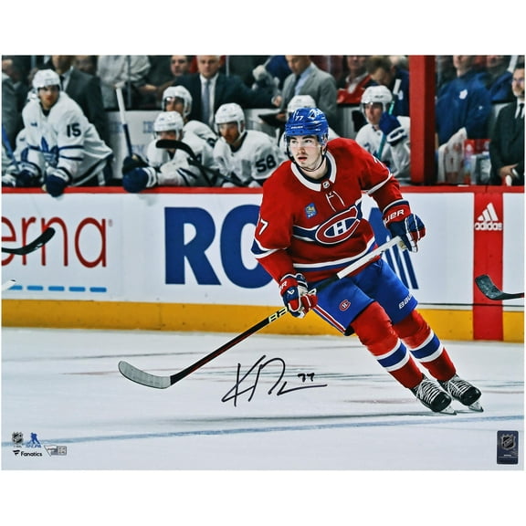 Kirby Dach Montreal Canadiens Autographed 16" x 20" Red Jersey Canadiens Debut Photograph - Fanatics Authentic Certified