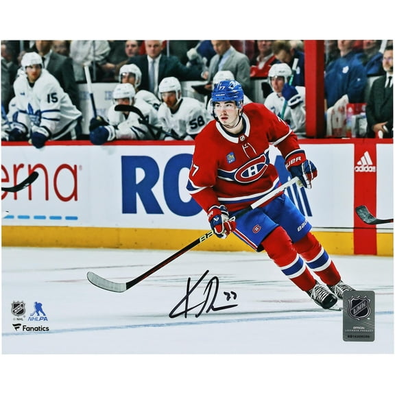 Kirby Dach Montreal Canadiens Autographed 8" x 10" Red Jersey Canadiens Debut Photograph - Fanatics Authentic Certified