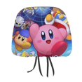 thumbnail image 1 of Kirby Deluxe Game Car Headrest Cover Decor Vehicles Seat Pillow Cover Protector Accessories Auto Front/Rear Seats Head Rest Cover Universal Fit Most Cars Sedan SUV Van, 1 of 7
