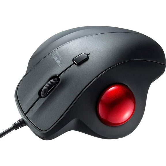 Giizhmy Wired Ergonomic Trackball Mouse, Optical Vertical Rollerball Mice, Retail Packaging with One Mouse, Black, New, 1 Count