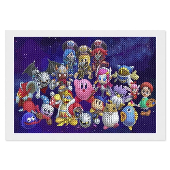 Kirby Diamond Art Kits for Adults 5D Diamond Art Kit Paint by Number for Beginners, DIY Paint with Round Full Drill Diamonds Paintings Gem Art for Home Wall Decor Gift 16x20