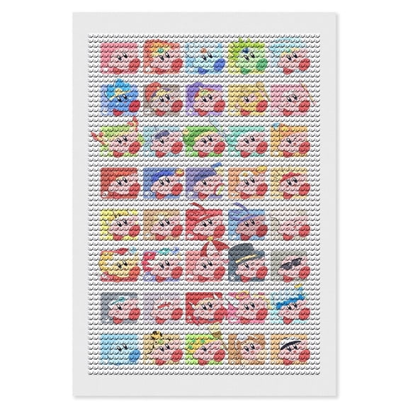 Kirby Diamond Art Kits for Adults 5D Diamond Art , DIY Paint with Round Full Drill Diamonds Paintings Gem Art for Home Wall Decor Gift 8"x12"