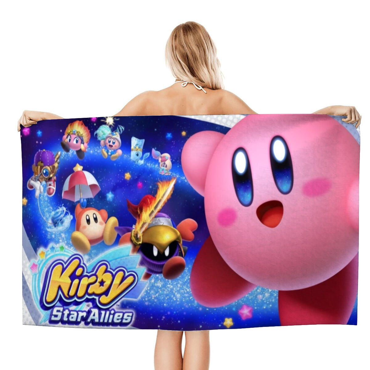 Kirby Gifts Beach Towel for Women Girl Birthday Inspired Fan Bath Outdoor Music Lover