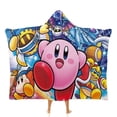 thumbnail image 1 of Kirby Hooded Blanket Poncho Wearable Blanket Hoodie Cozy Soft Warm Flannel Fleece Throw Blanket for Women Men Boys Girls, 1 of 7