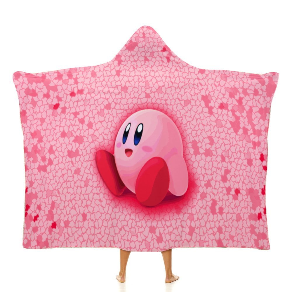 Kirby Hooded Blanket Poncho Wearable Blanket Hoodie Cozy Soft Warm