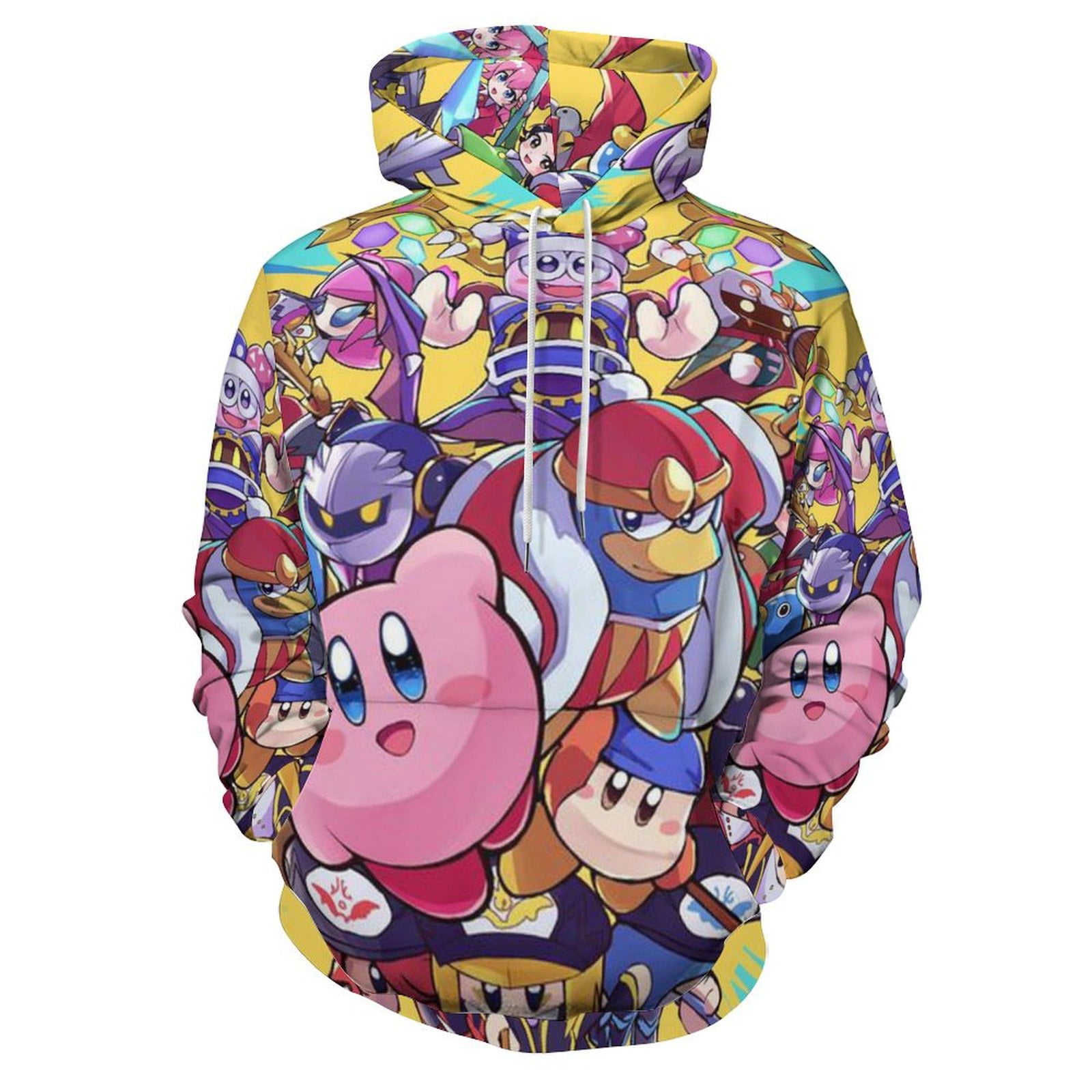 Kirby Hoodie 3D Print Pullover Hooded Long Sleeve Sweatshirts Tops Blouse with Pocket for Mens Womens