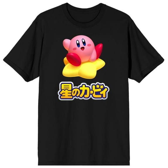 Kirby Kanji Men's Black T-Shirt-XL