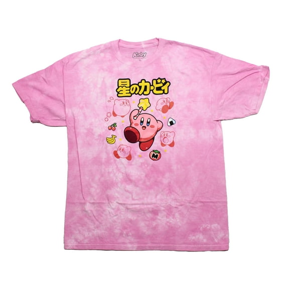 Kirby Kanji Tie Dye Unisex Tee, Pink, Small