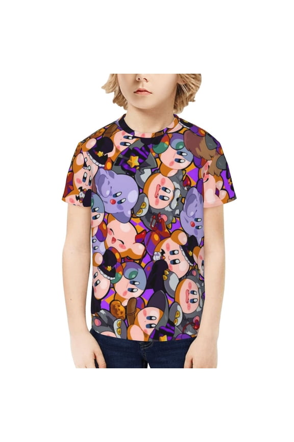 Kirby Kids T-Shirt 3d Printed Graphic T-Shirts Boys And Girls Short Sleeve Shirts For Youth Kids Medium