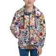 Kirby Kids Zip Up Hoodies for Boys Girls Novelty Hooded Sweatshirt with