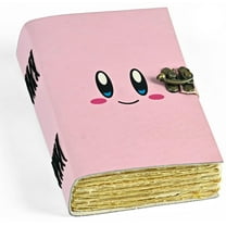 Kirby Leather Journal - Cute Handmade Leather Notebook For Women & Men 200 Vintage Deckle Edge Paper Notebooks Sketchbook Retro Gifts
