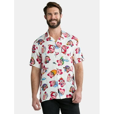Kirby Men's Allover Print Graphic Shirt with Short Sleeves, Sizes S-3XL