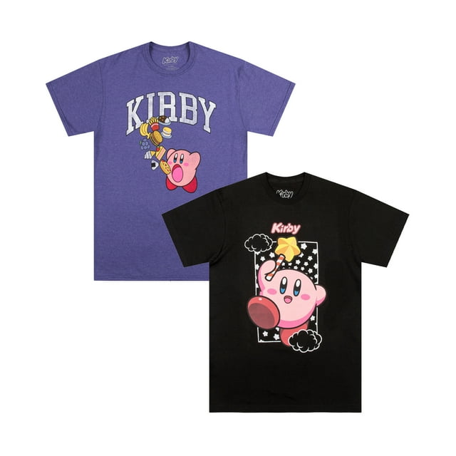 Kirby Men's & Big Men's Graphic Tee Shirts, 2Pack, Sizes S 3XL