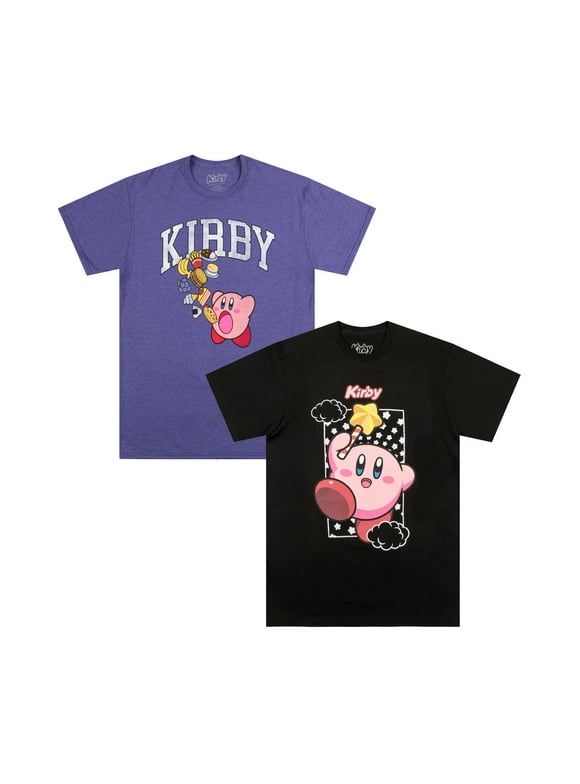 Kirby Men's & Big Men's Graphic Tee Shirts, 2-Pack, Sizes S - 3XL