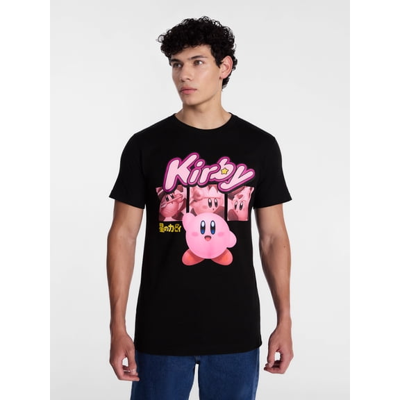 Kirby Men's Graphic Cotton Tee with Short Sleeves, Sizes XS-XL
