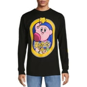 Kirby Men's Graphic Tee with Long Sleeves, Sizes up to 2XL