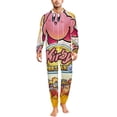 thumbnail image 1 of Kirby Men's Hooded Jumpsuit - Zip Up One Piece Pajamas Soft Cozy Winter Warm Plush Loungewear, 1 of 8